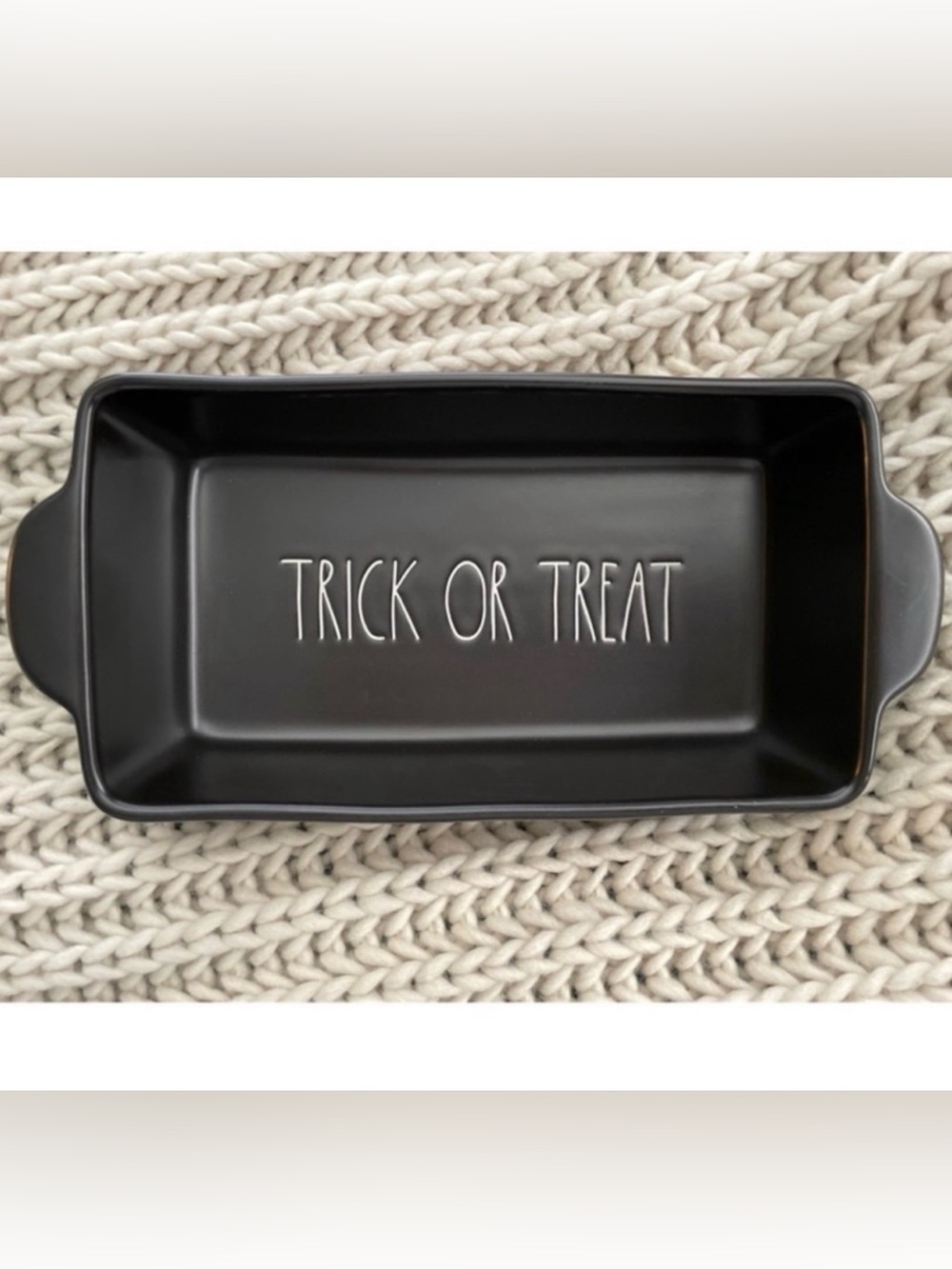 Rae Dunn TRICK OR TREAT Halloween loaf pan